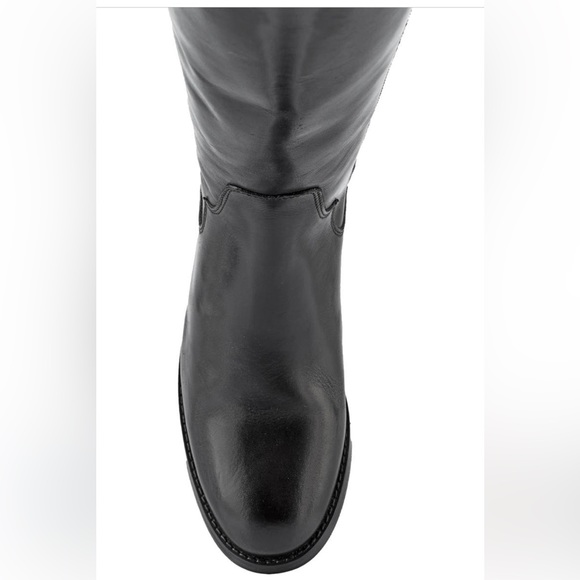 NIB Frye Marissa Medallion Inside Zip Tall Black Leather Riding Boot - Size 9 - Picture 5 of 16